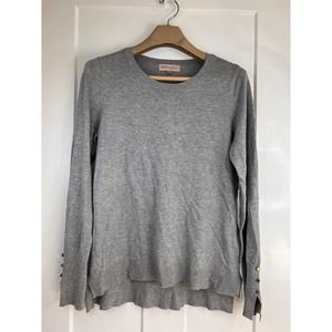 Philosophy Pullover Sweater Women's M Gray Heathered Long Sleeve High‎ Low Knit
